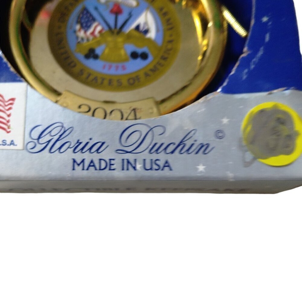 Gloria Duchin United States Army Christmas ORNAMENT Gold Brass 2004 USA CB1 - Picture 3 of 5
